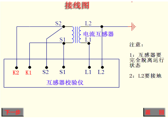 電流互感器現(xiàn)場校驗(yàn)儀接線圖