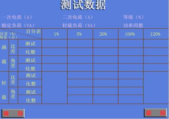 電流互感器現(xiàn)場校驗(yàn)儀界面