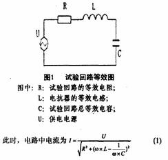 串聯(lián)諧振試驗(yàn)的回路等效圖